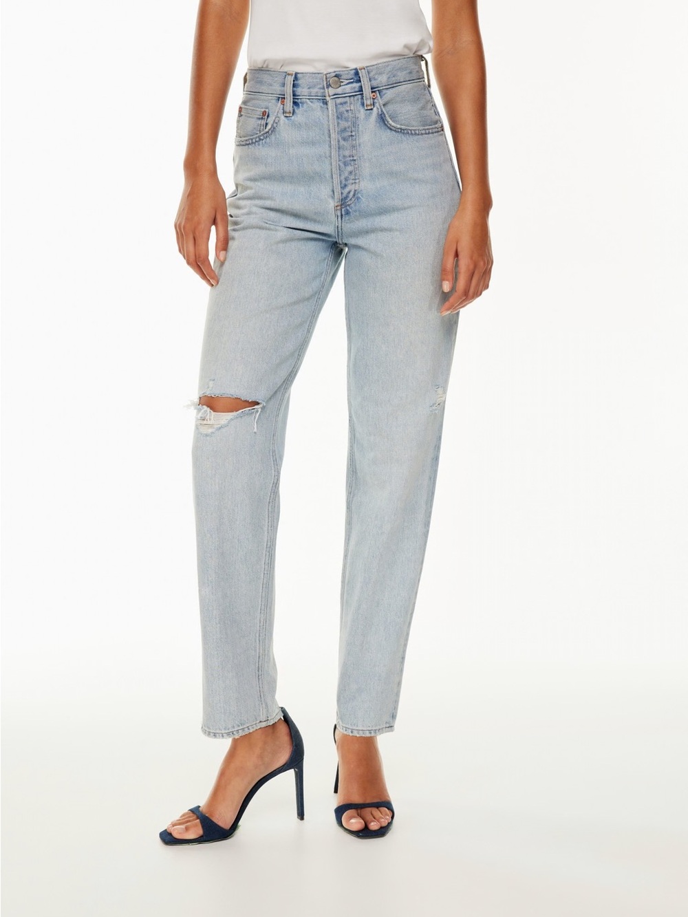 Denim Forum Light Wash The Joni High Rise Loose 30L Jeans